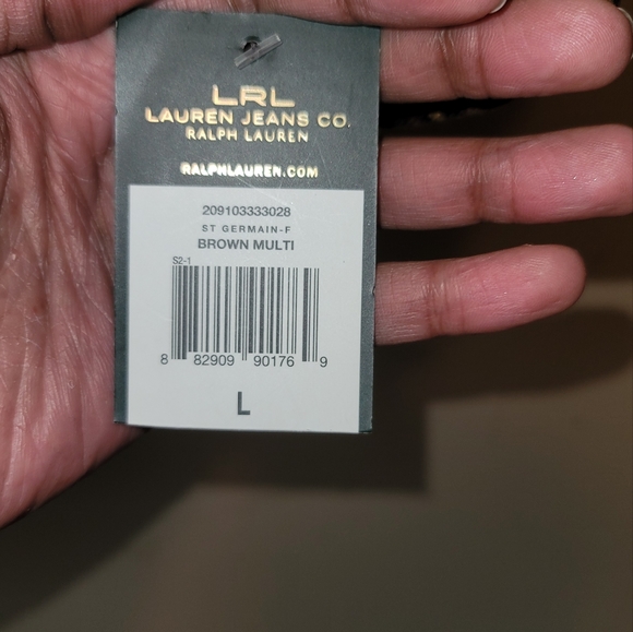 NWT Ralph Lauren Brown Leopard Denim Cotton Jacket Size L - Picture 3 of 10